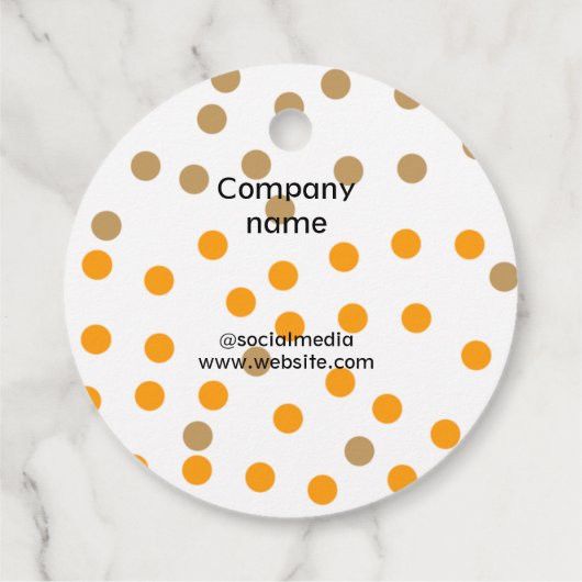 Eenvoudig minimaal elegant aangepast logo hier bed bedankjes labels (Achterkant)