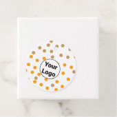 Eenvoudig minimaal elegant aangepast logo hier bed bedankjes labels (In situ)