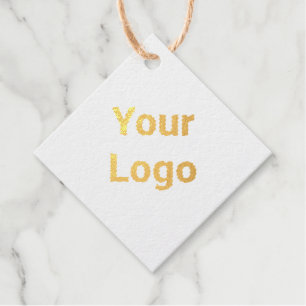 Eenvoudig minimaal elegant aangepast logo hier bed bedankjes labels