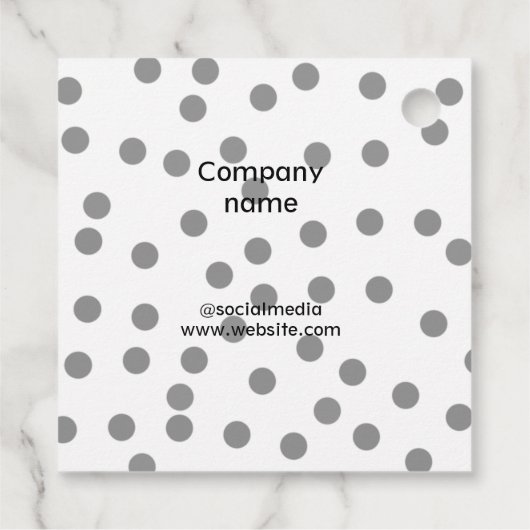 Eenvoudig minimaal elegant aangepast logo hier bed bedankjes labels (Achterkant)