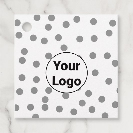 Eenvoudig minimaal elegant aangepast logo hier bed bedankjes labels (Voorkant)