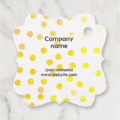 Eenvoudig minimaal elegant aangepast logo hier bed bedankjes labels (Achterkant)