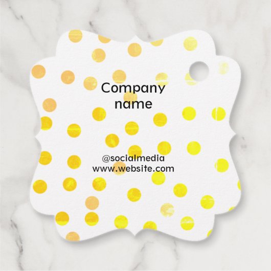 Eenvoudig minimaal elegant aangepast logo hier bed bedankjes labels (Achterkant)