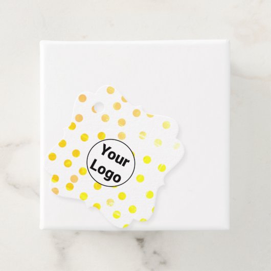 Eenvoudig minimaal elegant aangepast logo hier bed bedankjes labels (In situ)