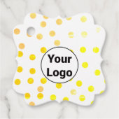 Eenvoudig minimaal elegant aangepast logo hier bed bedankjes labels (Voorkant)