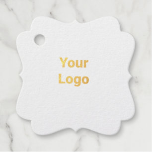 Eenvoudig minimaal elegant aangepast logo hier bed bedankjes labels