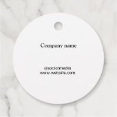 Eenvoudig minimaal elegant aangepast logo hier bed bedankjes labels (Achterkant)