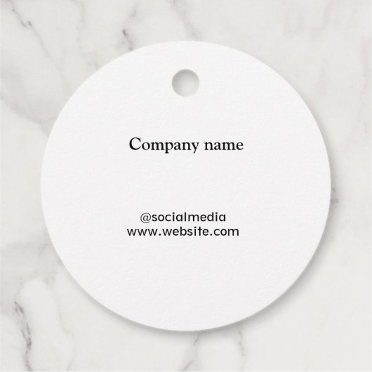 Eenvoudig minimaal elegant aangepast logo hier bed bedankjes labels (Achterkant)