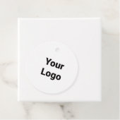 Eenvoudig minimaal elegant aangepast logo hier bed bedankjes labels (In situ)