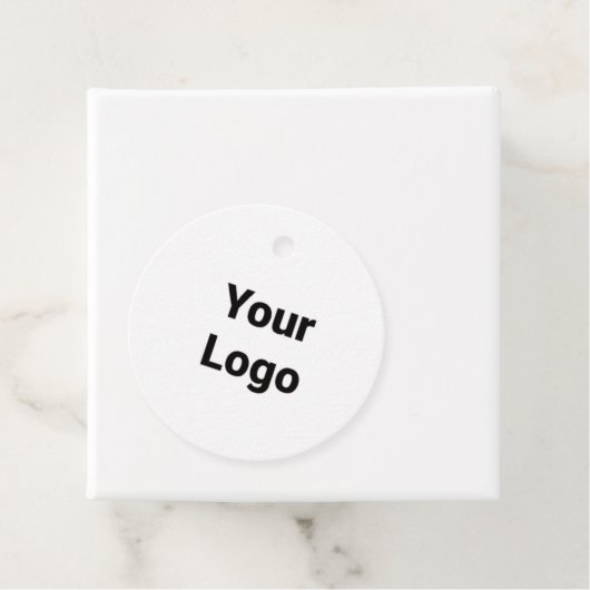 Eenvoudig minimaal elegant aangepast logo hier bed bedankjes labels (In situ)