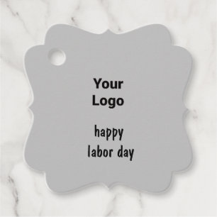 Eenvoudig minimaal elegant aangepast logo hier bed bedankjes labels