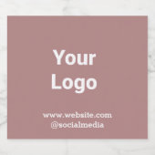 Eenvoudig minimaal elegant aangepast logo hier bed bier etiket (Enkel label)