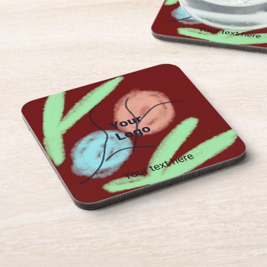 Eenvoudig minimaal elegant aangepast logo hier bed bier onderzetter (Linkerzijde)