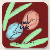 Eenvoudig minimaal elegant aangepast logo hier bed bier onderzetter (Voorkant)