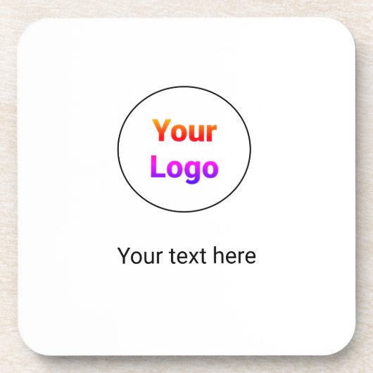 Eenvoudig minimaal elegant aangepast logo hier bed bier onderzetter (Voorkant)