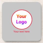 Eenvoudig minimaal elegant aangepast logo hier bed bier onderzetter (Voorkant)