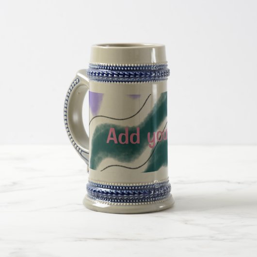 Eenvoudig minimaal elegant aangepast logo hier bed bierpul (Voorkant links)