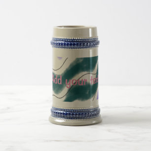 Eenvoudig minimaal elegant aangepast logo hier bed bierpul