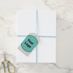 Eenvoudig minimaal elegant aangepast logo hier bed cadeaulabel
