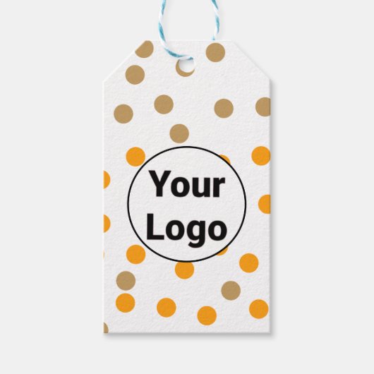 Eenvoudig minimaal elegant aangepast logo hier bed cadeaulabel (Voorkant)