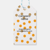 Eenvoudig minimaal elegant aangepast logo hier bed cadeaulabel (Achterkant)