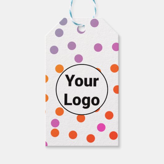 Eenvoudig minimaal elegant aangepast logo hier bed cadeaulabel (Voorkant)