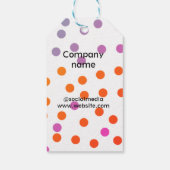 Eenvoudig minimaal elegant aangepast logo hier bed cadeaulabel (Achterkant)