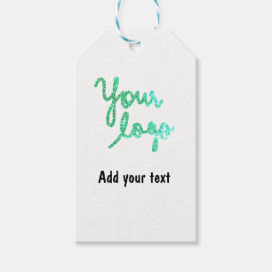 Eenvoudig minimaal elegant aangepast logo hier bed cadeaulabel