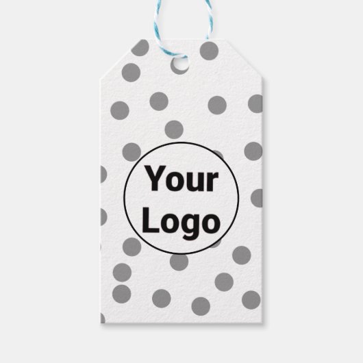 Eenvoudig minimaal elegant aangepast logo hier bed cadeaulabel (Voorkant)