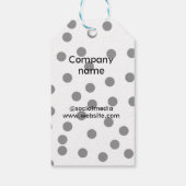 Eenvoudig minimaal elegant aangepast logo hier bed cadeaulabel (Achterkant)