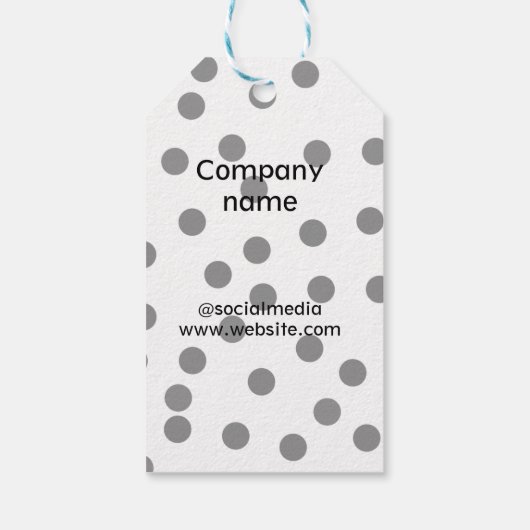 Eenvoudig minimaal elegant aangepast logo hier bed cadeaulabel (Achterkant)