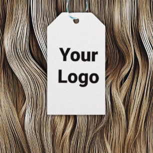 Eenvoudig minimaal elegant aangepast logo hier bed cadeaulabel