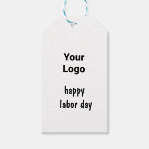 Eenvoudig minimaal elegant aangepast logo hier bed cadeaulabel