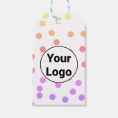 Eenvoudig minimaal elegant aangepast logo hier bed cadeaulabel (Voorkant)