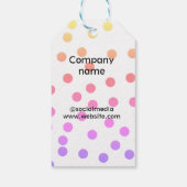 Eenvoudig minimaal elegant aangepast logo hier bed cadeaulabel (Achterkant)