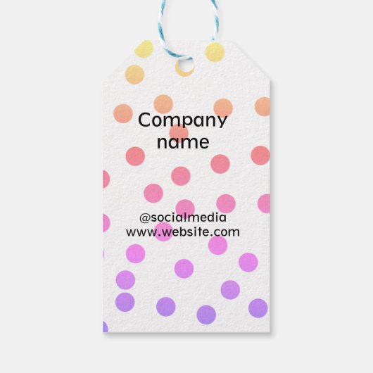 Eenvoudig minimaal elegant aangepast logo hier bed cadeaulabel (Achterkant)