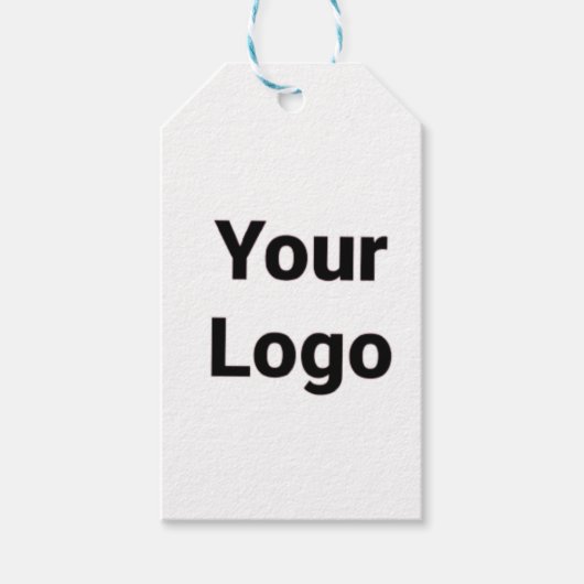 Eenvoudig minimaal elegant aangepast logo hier bed cadeaulabel (Voorkant)