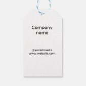 Eenvoudig minimaal elegant aangepast logo hier bed cadeaulabel (Achterkant)