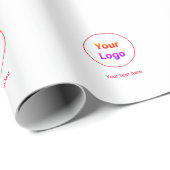 Eenvoudig minimaal elegant aangepast logo hier bed cadeaupapier (Rol Hoek)