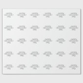 Eenvoudig minimaal elegant aangepast logo hier bed cadeaupapier (Vlak)