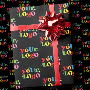 Eenvoudig Minimaal Elegant Aangepast Logo Hier Bed Cadeaupapier