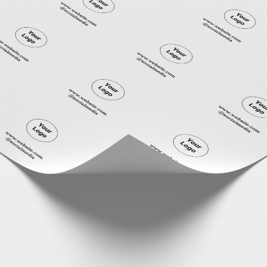 Eenvoudig minimaal elegant aangepast logo hier bed cadeaupapier (Hoek)