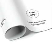 Eenvoudig minimaal elegant aangepast logo hier bed cadeaupapier (Rol Hoek)