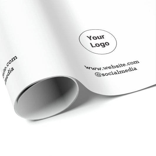 Eenvoudig minimaal elegant aangepast logo hier bed cadeaupapier (Rol Hoek)