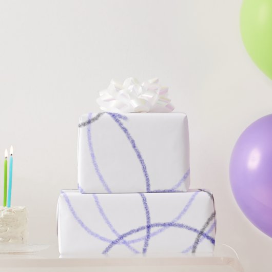 Eenvoudig minimaal elegant aangepast logo hier bed cadeaupapier (Feestgeschenken)