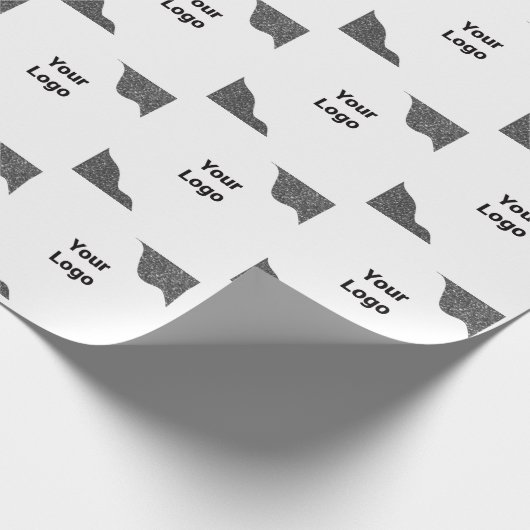 Eenvoudig minimaal elegant aangepast logo hier bed cadeaupapier (Hoek)