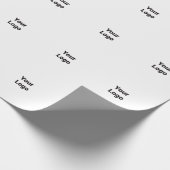 Eenvoudig minimaal elegant aangepast logo hier bed cadeaupapier (Hoek)