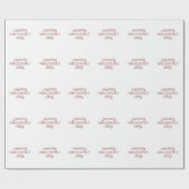 Eenvoudig minimaal elegant aangepast logo hier bed cadeaupapier (Vlak)