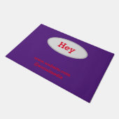 Eenvoudig minimaal elegant aangepast logo hier bed deurmat (Schuin)