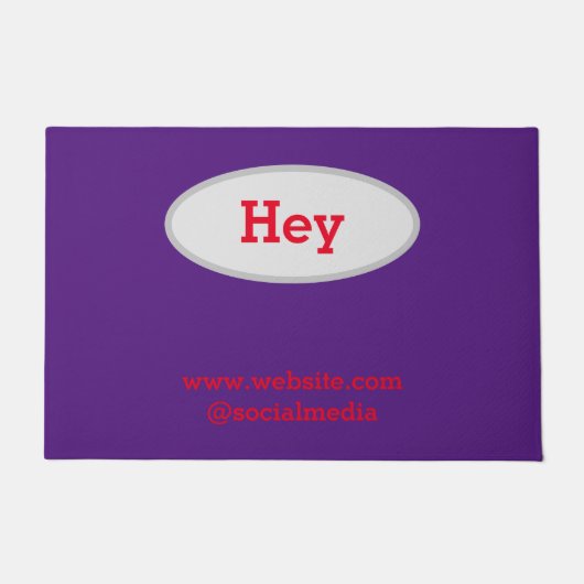 Eenvoudig minimaal elegant aangepast logo hier bed deurmat (Voorkant)